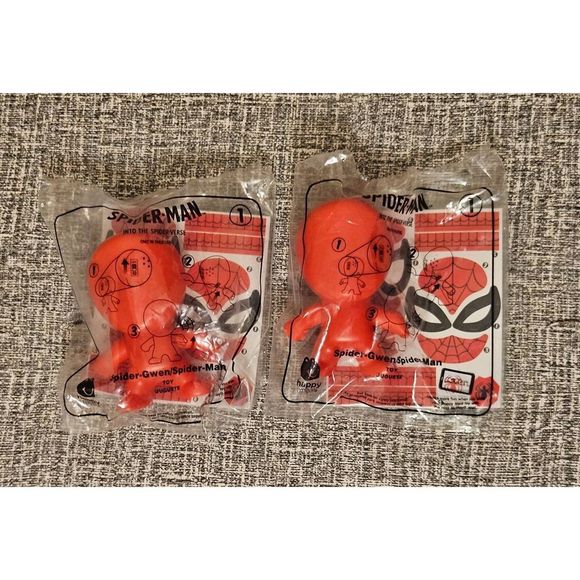 2018 SPIDER-MAN INTO THE SPIDER-VERSE MCDONALDS HAPPY MEAL TOYS Lot of 3 Sealed - Picture 3 of 4